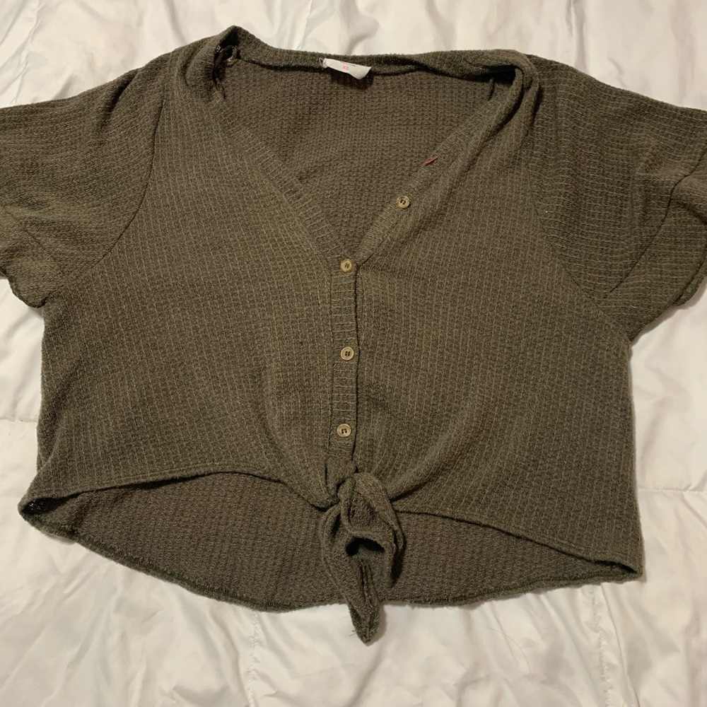 Sienna Sky Cropped Button Down